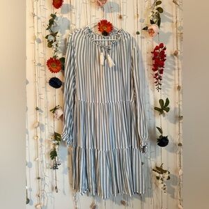 💚🤍 Striped Green and White Dress 🤍💚